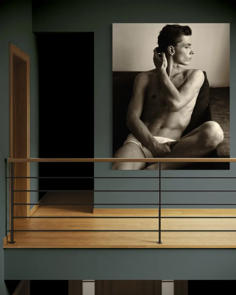 FRENCH MAN shown in an interior