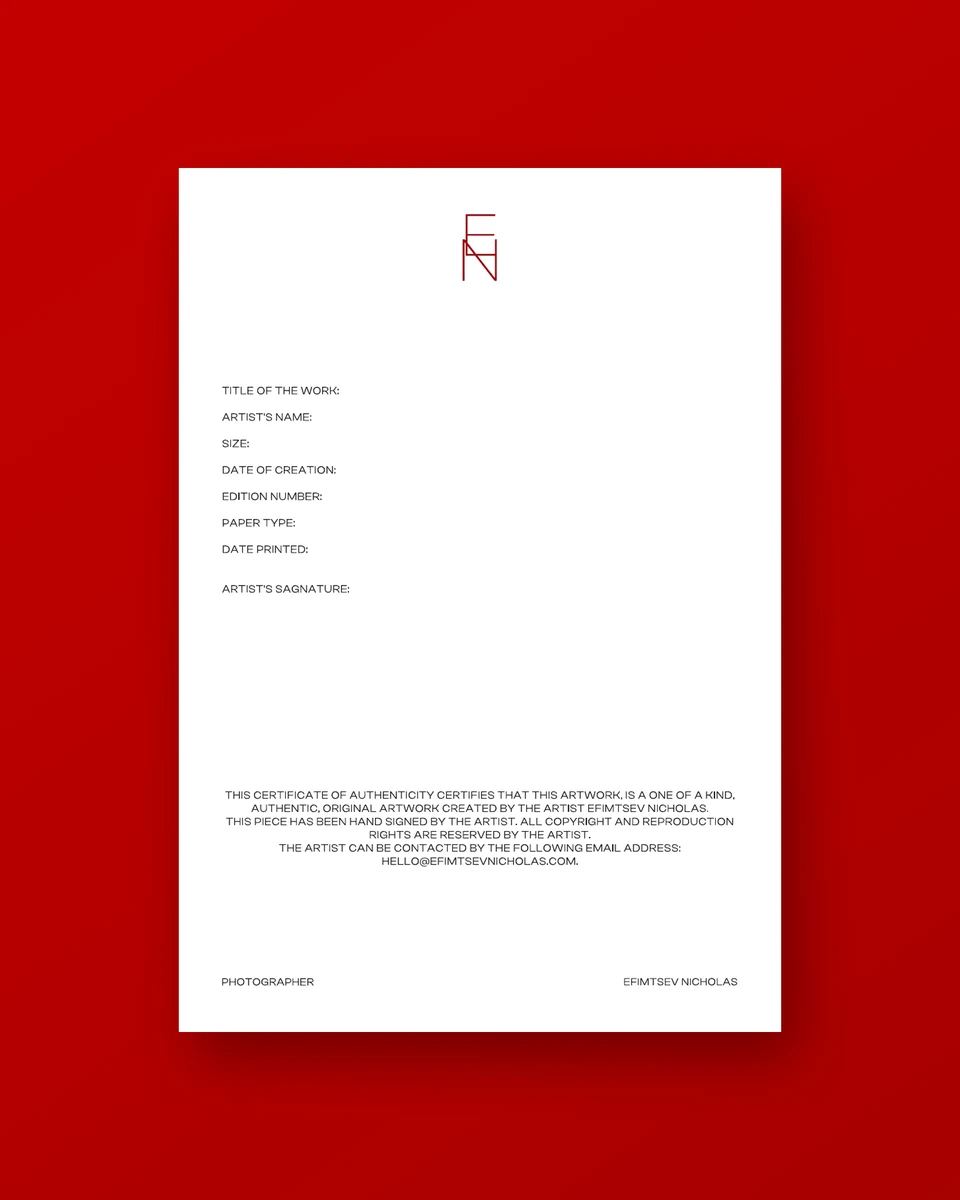 Certificate of authenticity